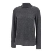 Uld Turtleneck Sweater, Antracitgrå