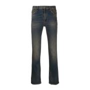 Straight-Leg Jeans med Stonewashed Finish