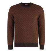 Ribstrikket cashmere uld pullover