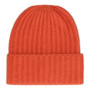 Ribstrikket cashmere hat