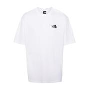 Hvid Bomuld Jersey Broderet Logo T-shirt