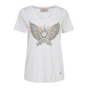 Deco Tee Top med perlemotiv