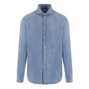 Denim Chambray Button-Up Skjorte