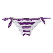 Stribet Bikini Bund - Poolside Glamour