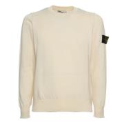 Klassisk Crew Neck Sweater i fløde