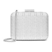 Elegant Sølv Rhinestone Clutch Taske