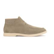 Taupe Suede Oxford Sko