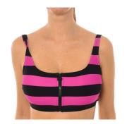 Rugby-inspireret Front Zip Bikini Top