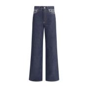 Præget Logo Wide Leg Palazzo Jeans