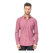 Pink Slim Fit Bomuldsskjorte