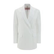 Oversize Bomuld Blazer Jakke Klassiske Revers