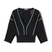 Kort Stribet Cardigan