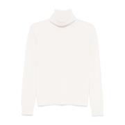 Hvid Rullekrave Sweater