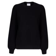 Oversized Crewneck Sweatshirt med Broderi