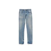 Blå Denim Straight-Leg Jeans