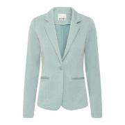 Grøn Herringbone Blazer Jakke