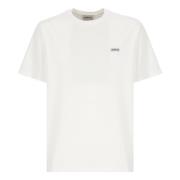 Bomulds T-shirt med Logo Label