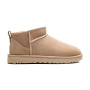 Beige Ruskind Shearling Støvler