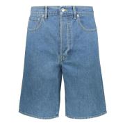 Denim Bermuda Shorts med Metal Detaljer