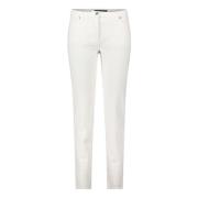 High-Waist Slim-Fit Jeans med Syninger