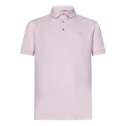 Pink Paisley Print Polo Skjorte