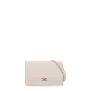 Beige Pochette med Kæderem