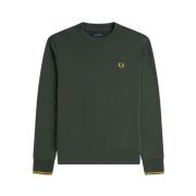 Grøn Bomuld Crew Neck Sweater