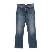 Indigo Denim Jeans med knaplukning