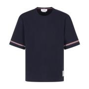 Blå Rugby Fit T-shirt med Stribe