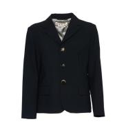 Sort Uld Blazer Jakke