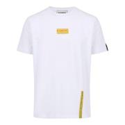 Slim-fit hvid T-shirt i bomuld jersey