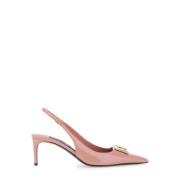 Rosa Logo Plaque Slingback Pumps Læder