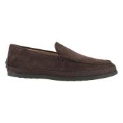 Brun Ruskind Slip-On Raffia Sneakers