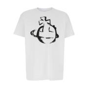 Orb Logo Print White T-Shirt