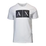 Moderne T-shirt med rund hals og print