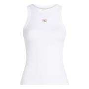 Hvid Boat Neck Tank Top