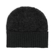 Tekstureret Beanie Grå Hat Logo