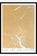 billede Gold Marble, Sort ramme