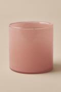 &Home - Lysestage/krukke Ruby Large højde 15 cm - Rosa - Lysestager & ...