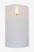 Star Trading - Bloklys Flamme Rustic LED 12,5 cm - Hvid - Lys - - Home...