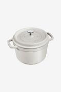 Staub - Gryde La Cocotte rund dyb 24 cm, 4,8 l - Grå - Gryder & kasser...