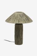 Kave Home - Samse bordlampe i naturlig raffia - Grøn - Bordlamper - - ...