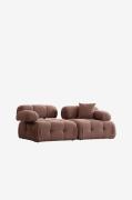 Hanah Home - Sofa med 2 sæder Puca - Brun - 2-pers. sofaer - - Homeroo...