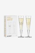 Ritzenhoff - Champagneglas Goldnacht 2-pak - Transparent - Vinglas - -...