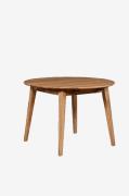 Wood Furniture - Spisebord Genova, 100-140cm, rundt, udtræk, eg - Brun...