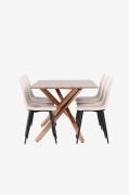 Venture Home - Piazza-spisebord med Polar-spisebordsstol - Beige - Spi...