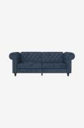 Dorel Home - Sofa 3-personers sovesofa Felix - Blå - 3-pers. sofaer - ...