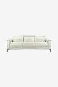 Loft24 - Sofa 3-personers sofa med 2 manuelle hvilestole Lund - Hvid -...