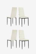 Loft24 - Spisebordsstol 4 Pk Becca - Hvid - Stole - - Homeroom