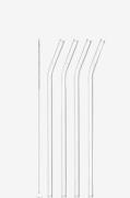 Leonardo - Sugerør Glas 4-pak inkl. børste - Transparent - Bestik - - ...